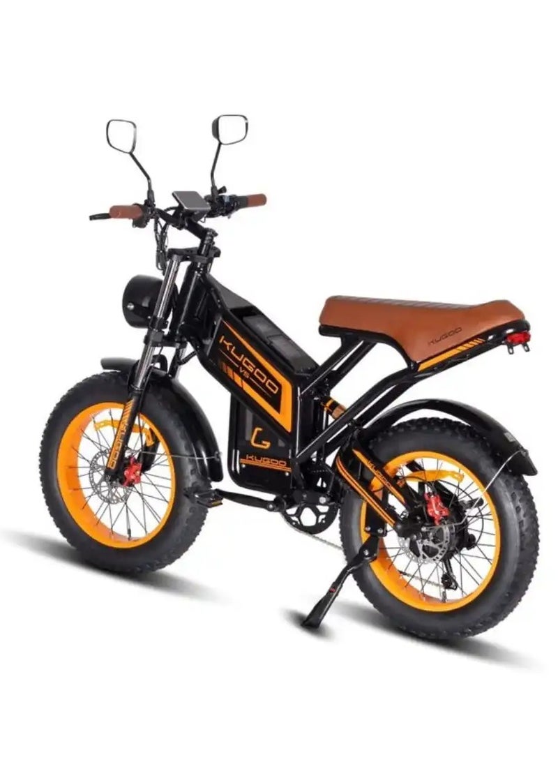 كي يو جي أو أو دراجة كهربائية V5 Fat Tire 20Ah 1000W 55km طويلة المدى - Image 4