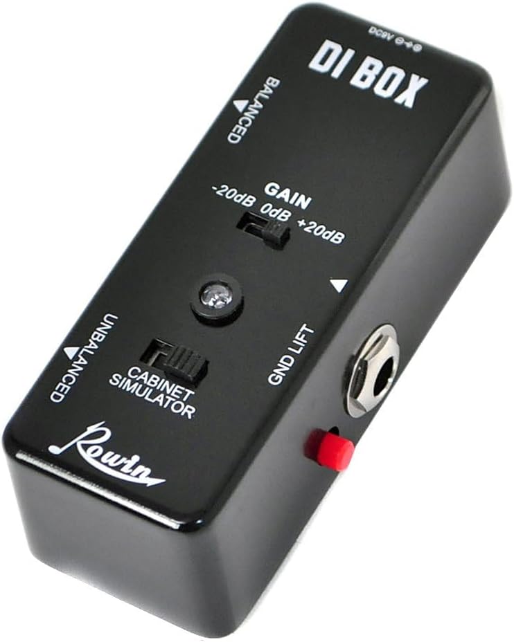 Rowin Guitar Bass Passive DI Box Instrument to Balanced and Unbalanced Micro Direct Box Pedal - Image 5