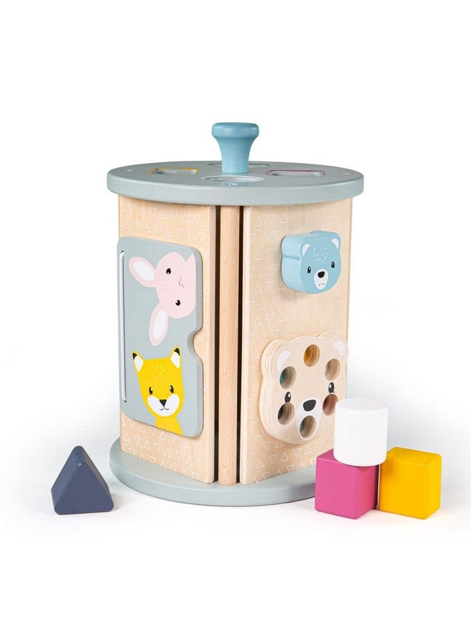 Bigjigs Toys Fsc Certified Rolling Activity Centre Wooden Toys Baby Activity Centres Wooden Shape Sorter Toddler Toys Baby Toys Baby Wooden Toys Wooden Activity Cube For 1 Year Olds - Image 2