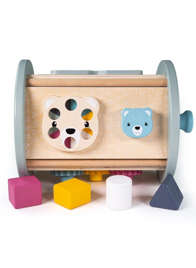 Bigjigs Toys Fsc Certified Rolling Activity Centre Wooden Toys Baby Activity Centres Wooden Shape Sorter Toddler Toys Baby Toys Baby Wooden Toys Wooden Activity Cube For 1 Year Olds - Image 4