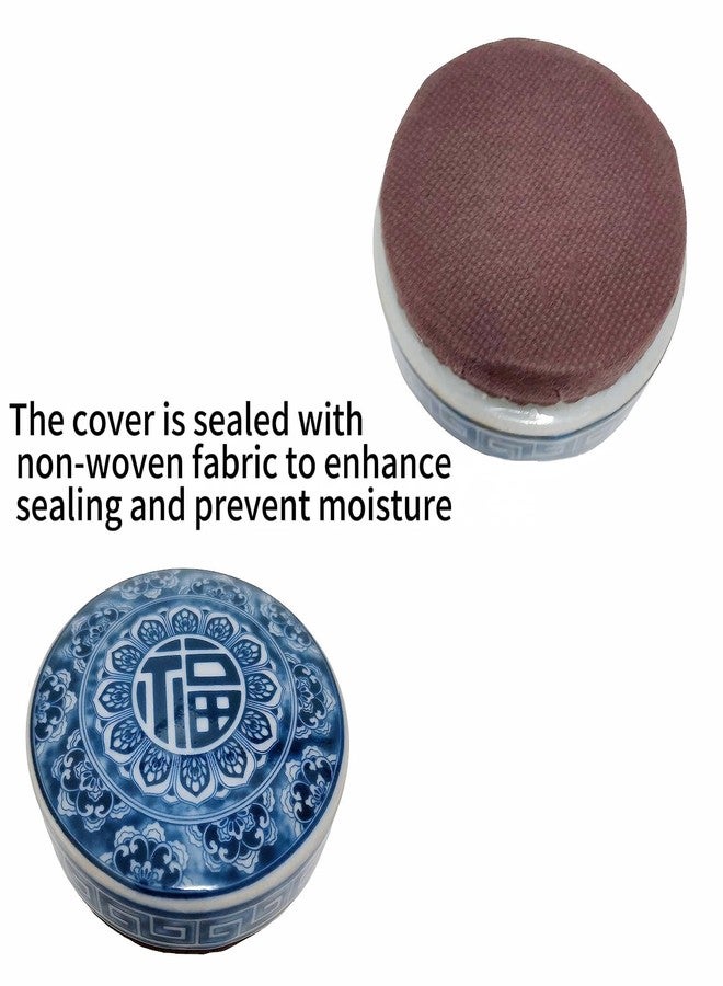 WF Ginger Jar Blue and White Porcelain Kitchen Ceramic Storage Jars with lids Container Compatible with Seasoning Coffee Spice 850 ML - Image 3