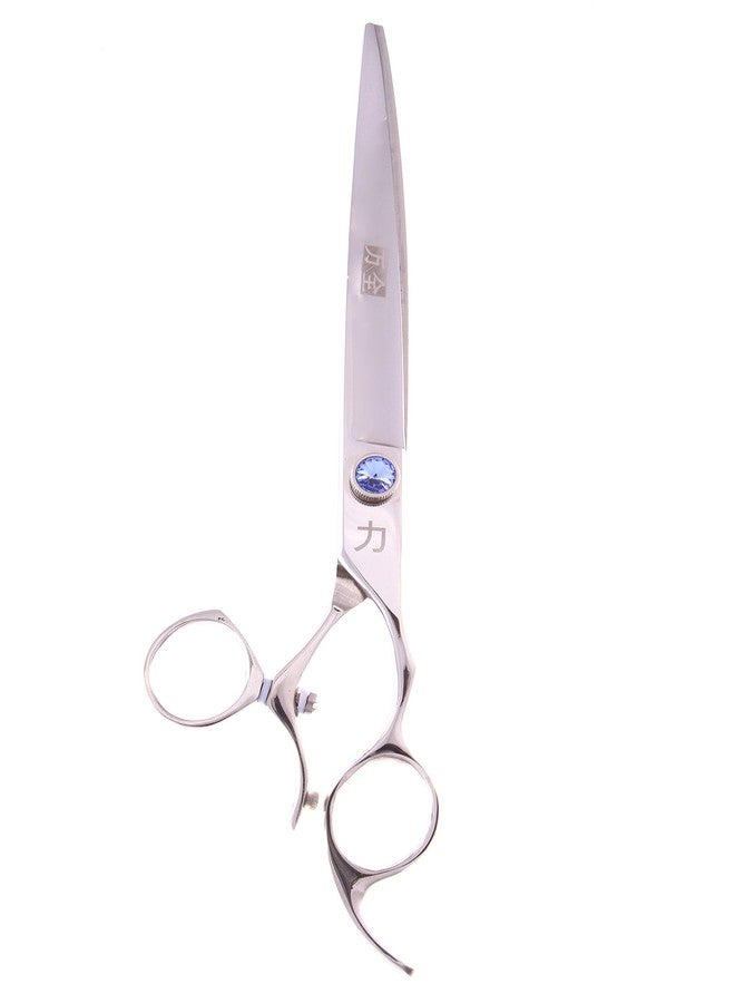 شيرز دايركت مقص منحني من الفولاذ المقاوم للصدأ الياباني 440C من ShearsDirect بتصميم مقبض دوار جانبي، 8 بوصات - Image 1