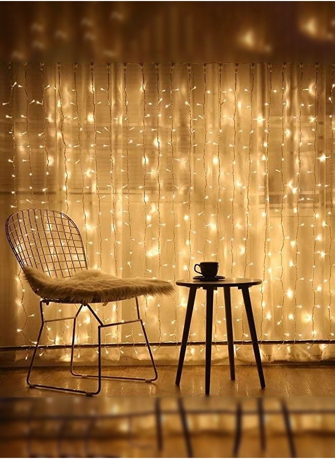 Haidue - Dimmable And Connectable Window Curtain Light Warm White 3*3meter - Image 1