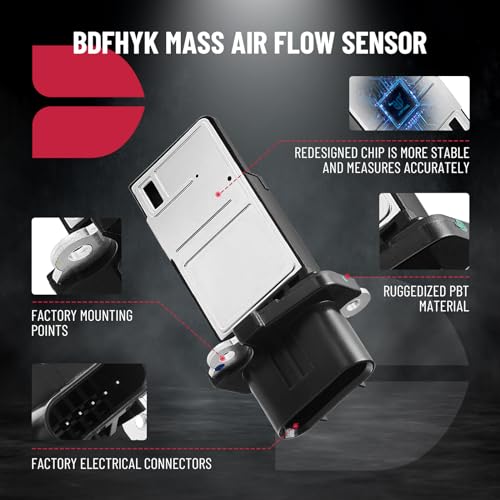BDFHYK Mass Air Flow Sensor Meter MAF 12576410 213-4222 15865791 Compatible with Buick Lacrosse 2010-2016, CTS 2014-2018, Camaro 2010-2015 - Image 4