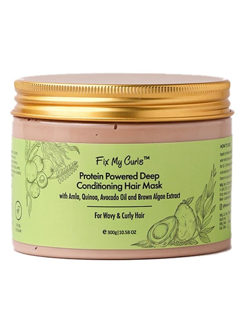 Fix My Curls Mask  Avocado Oil, Amla, Cocoa Butter Hair Mask For Curly, Wavy, Dry and Coloured Hair - Image 1