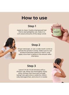 Fix My Curls Mask  Avocado Oil, Amla, Cocoa Butter Hair Mask For Curly, Wavy, Dry and Coloured Hair  - Image 3