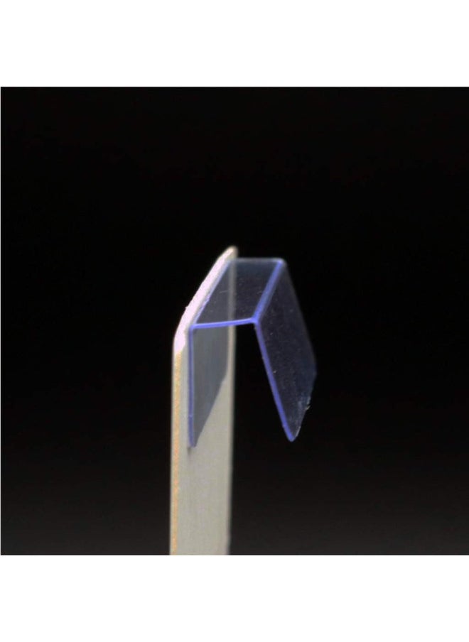 silvercnc 400 Clear Plastic Lip, Self-Adhesive, 1 Inch Earring Card Adapter  - Image 1