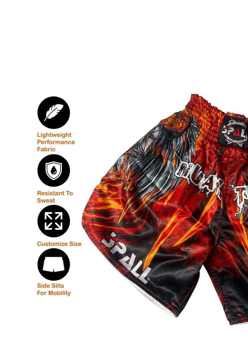 Spall Boxing Shorts For Men Muay Thai Shorts For Kickboxing Wretling Grappling Fight And Cross Training Martial Arts Training Gym Clothing  - Image 4