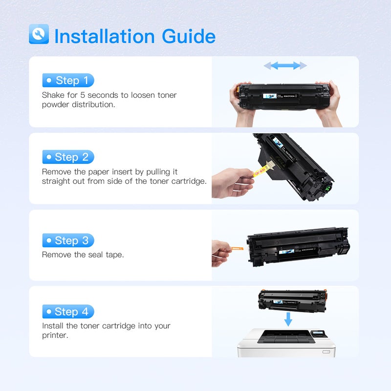 LxTek 83a Toner Cartridge Black Replacement for HP 83A CF283A Compatible with LaserJet Pro MFP M125nw M201dw M225dw M201n M125a M127fn M127fw, 2 Black - Image 5