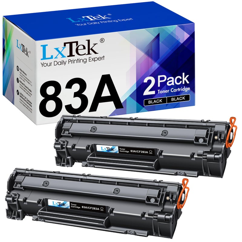 LxTek 83a Toner Cartridge Black Replacement for HP 83A CF283A Compatible with LaserJet Pro MFP M125nw M201dw M225dw M201n M125a M127fn M127fw, 2 Black - Image 1