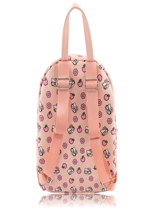 Fast Forward Sanrio Hello Kitty Backpack | Cute Pink PU Leather 10" Hello Kitty Mini Backpack Purse | Unisex Daypack Backpack - Image 3