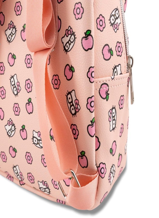 Fast Forward Sanrio Hello Kitty Backpack | Cute Pink PU Leather 10" Hello Kitty Mini Backpack Purse | Unisex Daypack Backpack - Image 5