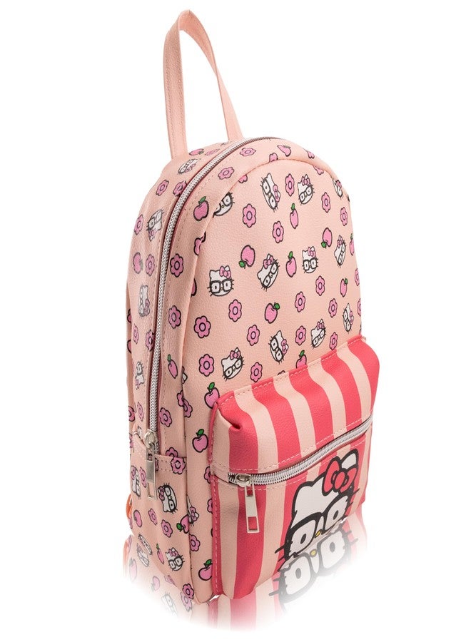Fast Forward Sanrio Hello Kitty Backpack | Cute Pink PU Leather 10" Hello Kitty Mini Backpack Purse | Unisex Daypack Backpack - Image 2