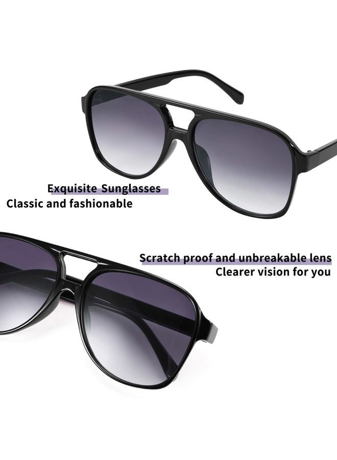 FEISEDY Retro Vintage 70s Pilot Sunglasses Women Men Classic Large Squared Frame B2751 - Image 5