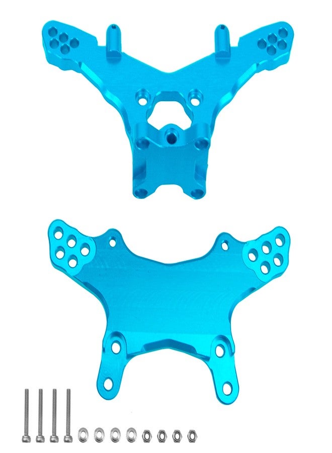 Vgoohobby Metal Front & Rear Shock Tower RC Shocks Damper Mount Set Compatible with Losi 1/18 Mini-T 2.0 2WD Stadium RC Truck Hop-Up Parts (Blue) - Image 1