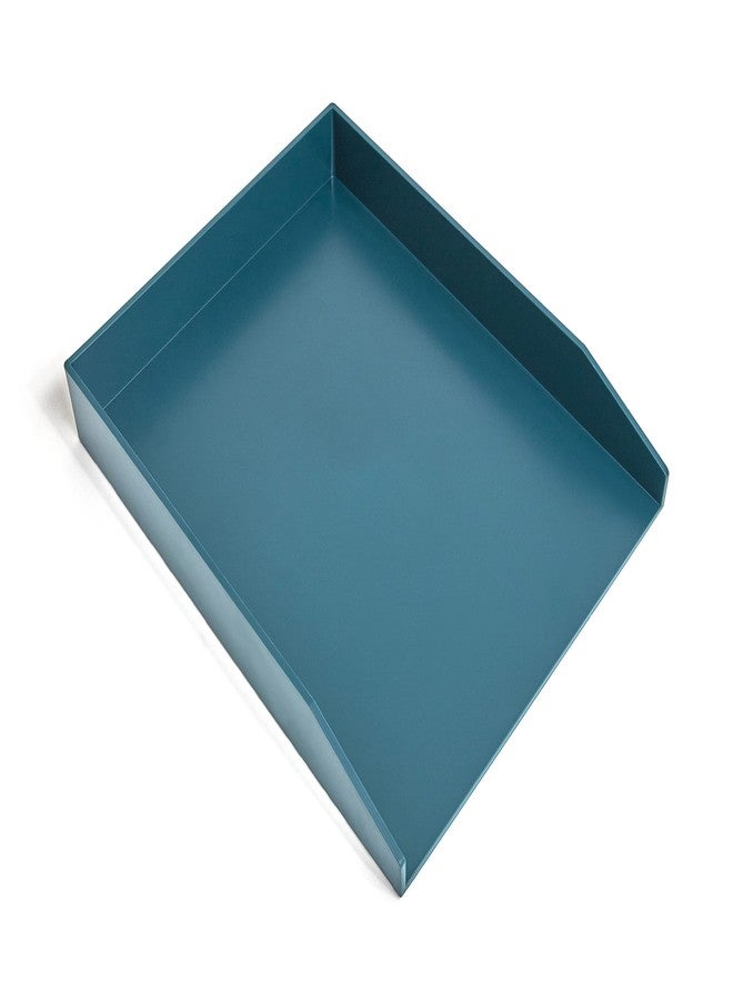 TRU RED Front‑Load Stackable Plastic Letter Tray, Teal - Desktop Paper Organizer for Office Files & Documents - Image 2