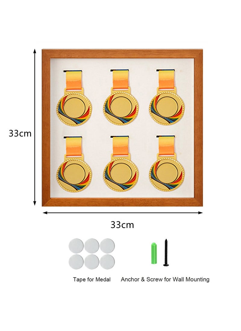 KASTWAVE - Solid Wood Sport Medal Display Frame, Medal Photo Frame, Perfect for Marathon, Runner, Awards, Race Winners Gifts - Image 1