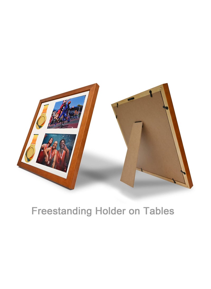 KASTWAVE - Solid Wood Sport Medal Display Frame, Medal Photo Frame, Perfect for Marathon, Runner, Awards, Race Winners Gifts - Image 1
