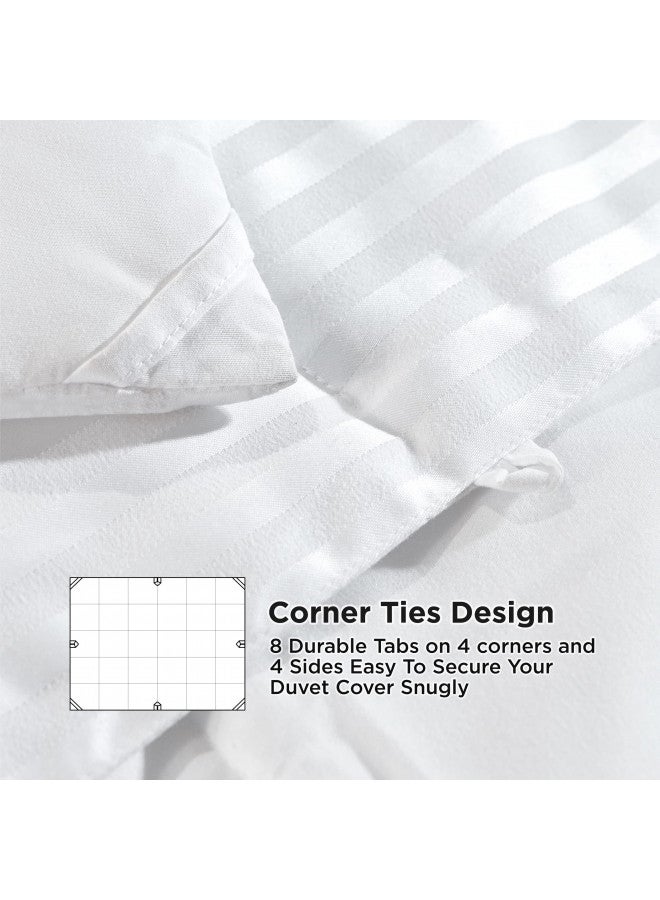 Bedsure Bedsure Duvet Insert Cooling Comforters King Size, Lightweight Duvet Insert, Quilted Bedding Hotel Down Alternative Comforter with Corner Tabs (King, White)  - Image 3
