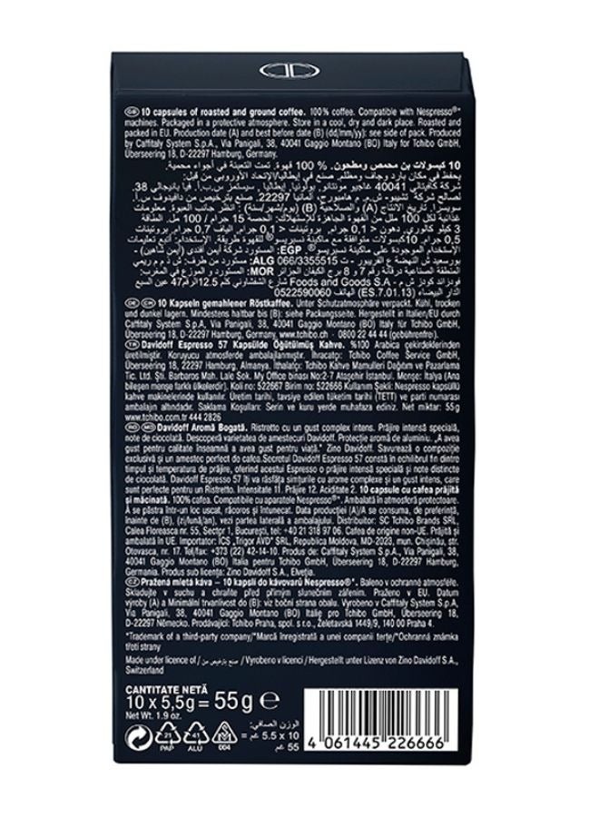Davidoff Espresso 57 Coffee Capsules 10 Capsules (55g)  - Image 2