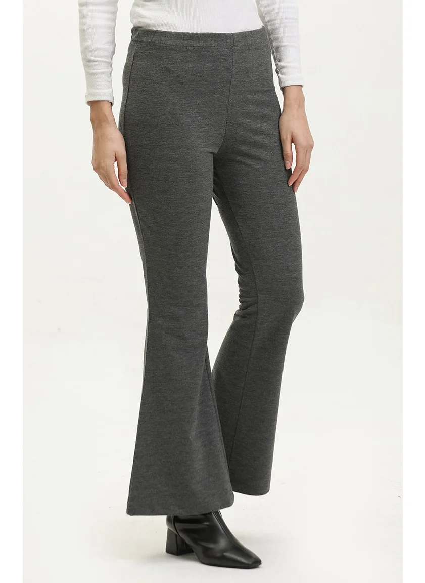 Sefa Merve Elastic Waist Sweatpants 23046-02 Anthracite