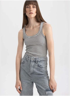 DeFacto Woman Slim Fit Round Collar Knitted Tank Top  - Image 3
