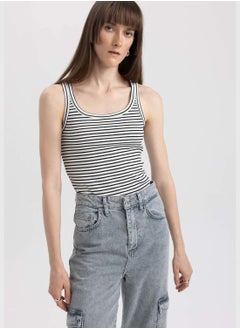 DeFacto Woman Slim Fit Round Collar Knitted Tank Top  - Image 4