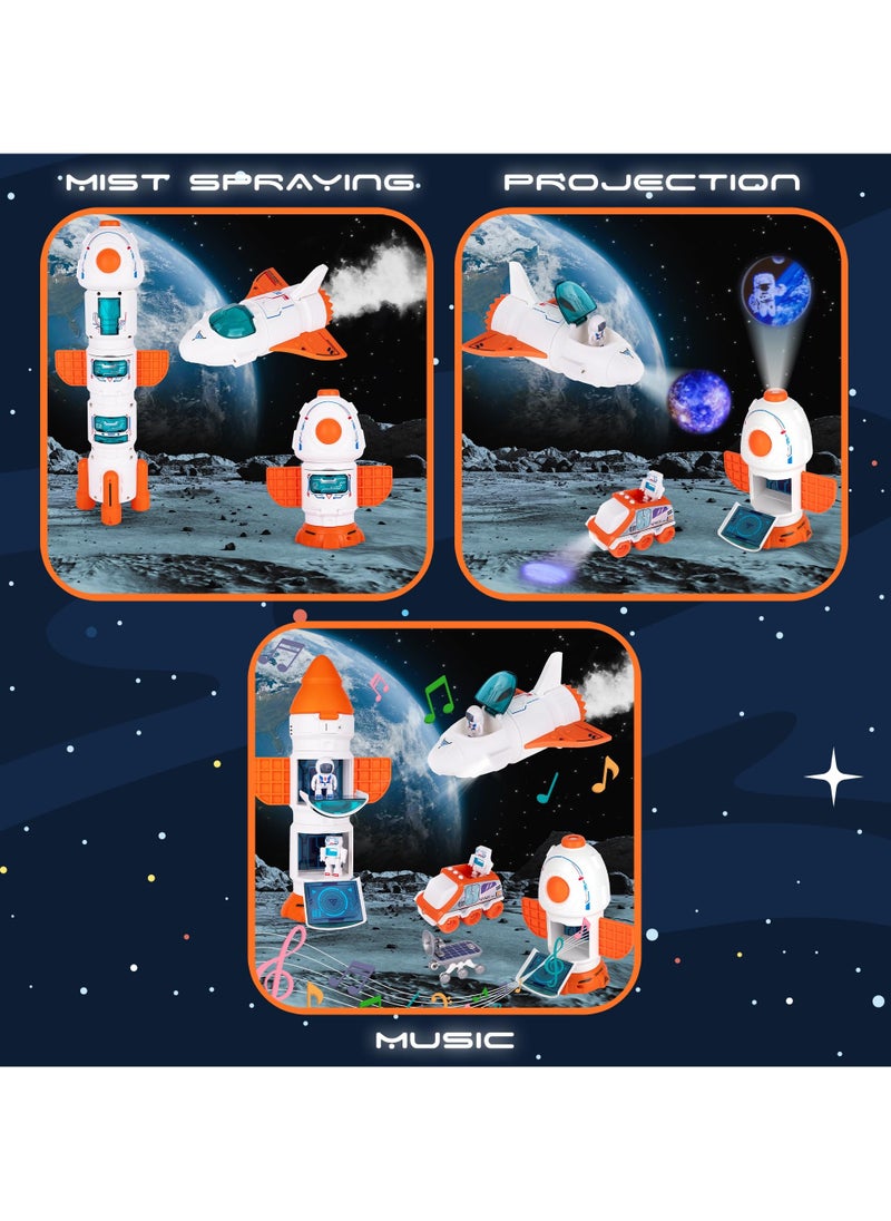 null - 5-in-1 Space Shuttle Rocket Toy for Kids with Lights and Sounds, Educational Adventure for Boys Ages 3-8 - Image 1