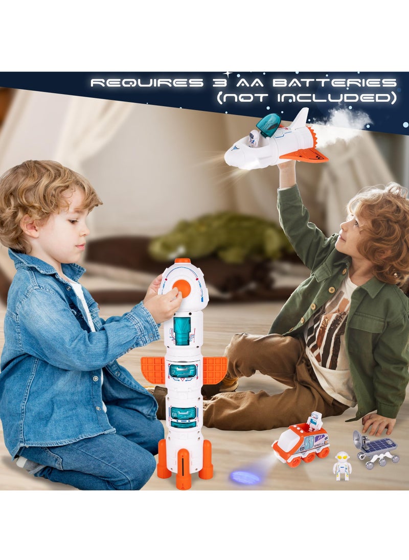 null - 5-in-1 Space Shuttle Rocket Toy for Kids with Lights and Sounds, Educational Adventure for Boys Ages 3-8 - Image 1