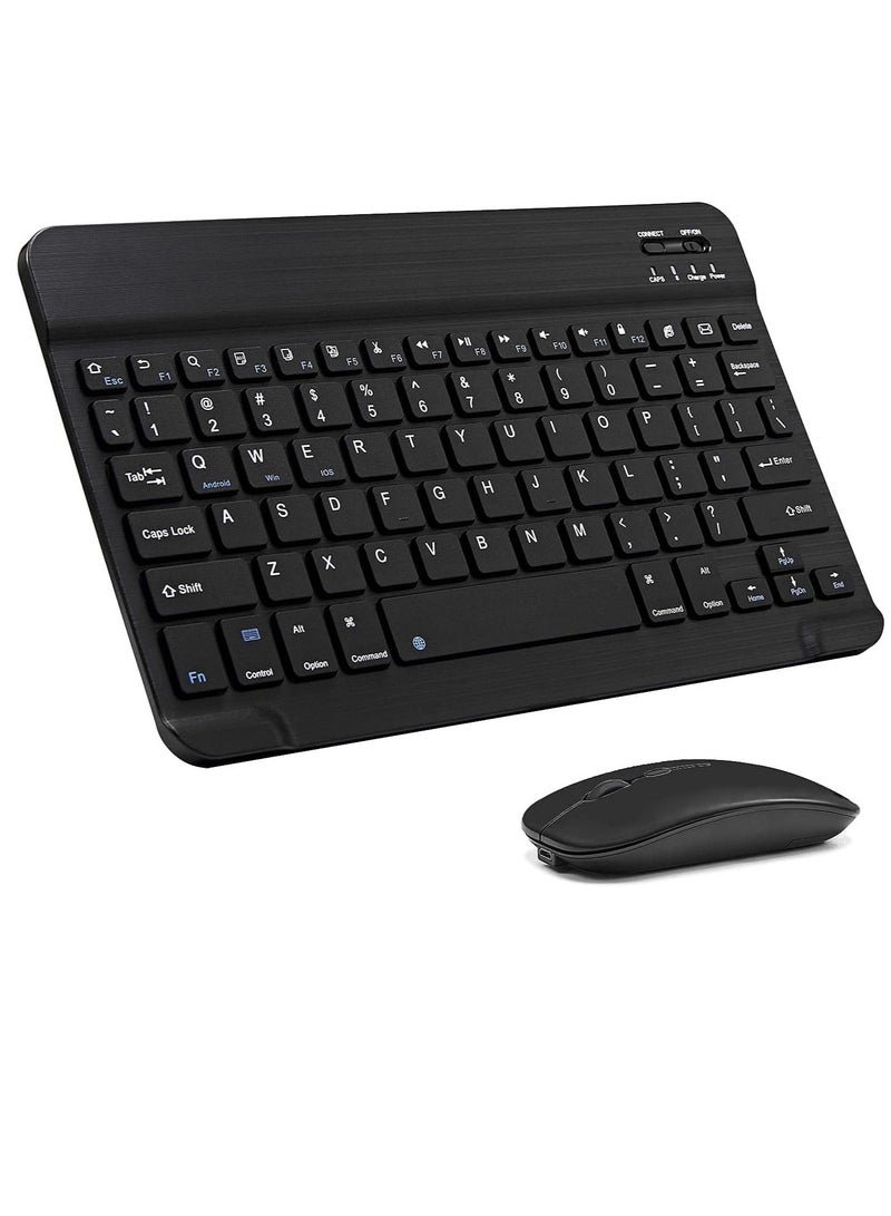 Arabic and English Bluetooth Keyboard and Mouse Combo, Ultra-Slim Portable Compact Wireless Mouse Keyboard Set for IOS Android Windows Tablet Phone iPhone iPad Pro Air Mini - Image 1