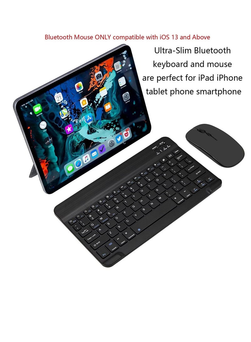 Arabic and English Bluetooth Keyboard and Mouse Combo, Ultra-Slim Portable Compact Wireless Mouse Keyboard Set for IOS Android Windows Tablet Phone iPhone iPad Pro Air Mini - Image 2