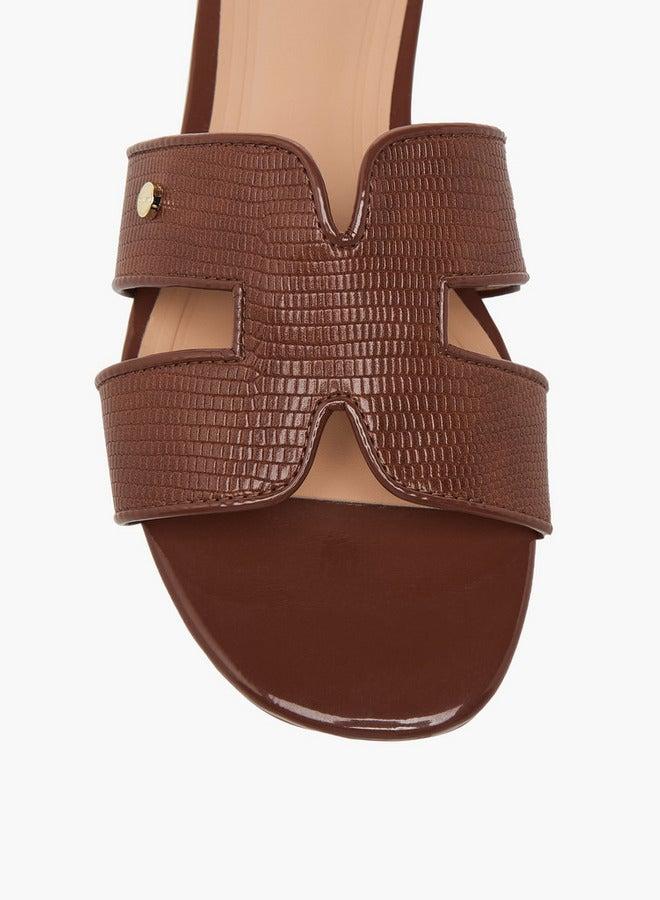 سيليست صنادل نسائية مسطحة سهلة الارتداء بنقوش - Image 4