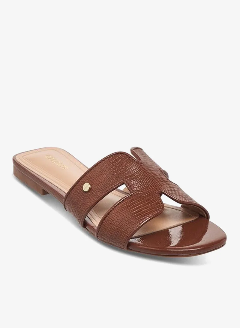 سيليست صنادل نسائية مسطحة سهلة الارتداء بنقوش