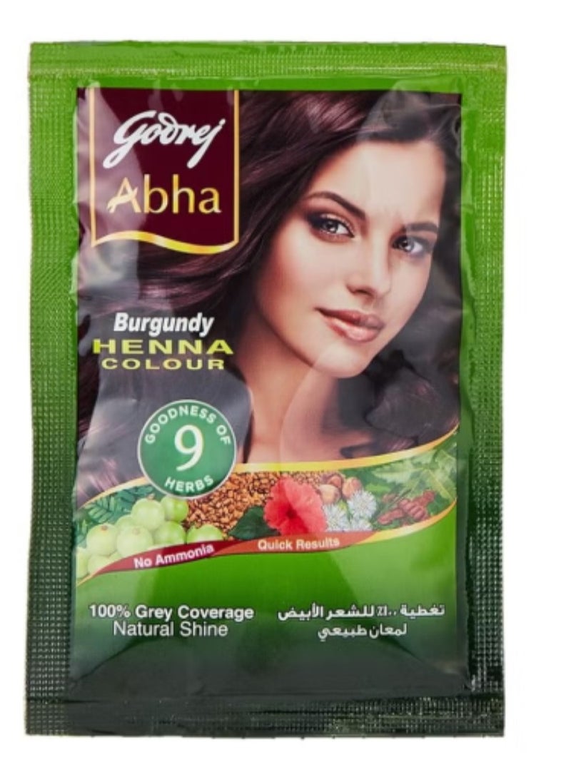 Godrej Godrej Abha Henna Colour (Natural Brown) Pack of 6 Sachet 10gm  - Image 2