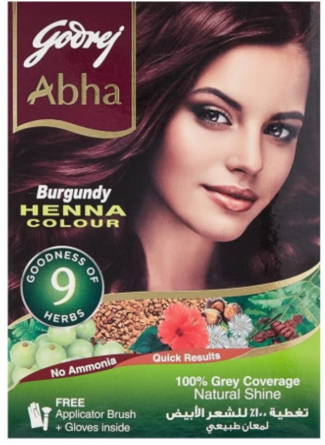 Godrej Godrej Abha Henna Colour (Natural Brown) Pack of 6 Sachet 10gm  - Image 1