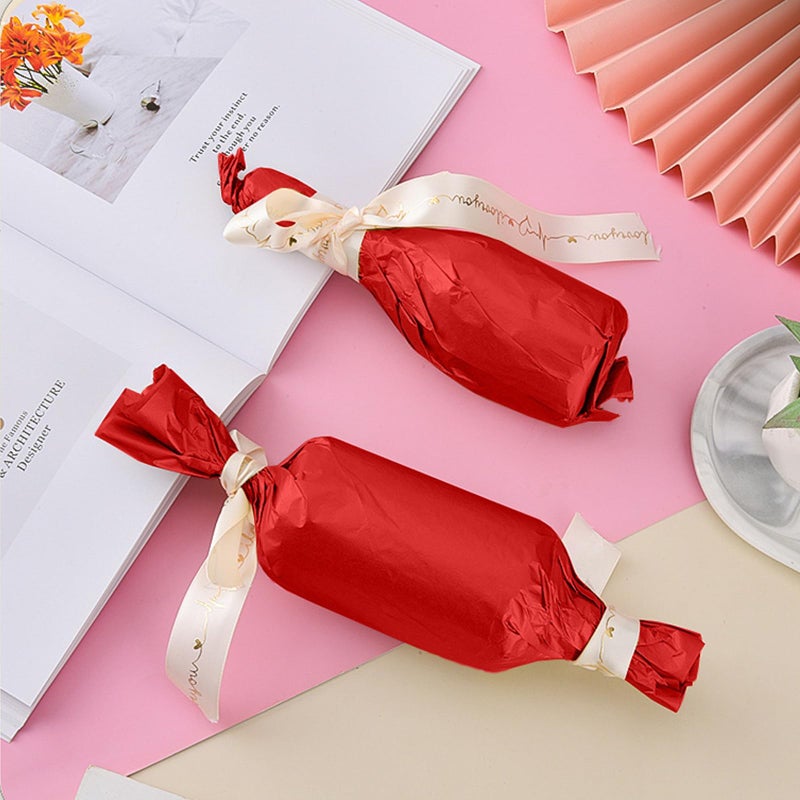 Hlonon Red Tissue Paper for Gift Bags - 30 Sheets of Red Wrapping Tissue Paper Bulk Packaging Paper for Weddings Birthday DIY Project Christmas Gift Wrapping Crafts Decor (14 x 20 Inch) - Image 3