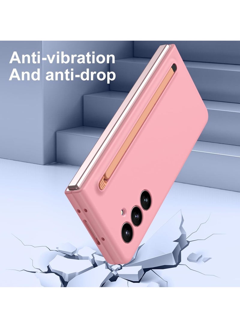 عام Compatible Samsung Galaxy Z Fold 7 2025 Phone Case with Pen Built-in Glass Screen Protector PC Ultra Thin Shockproof Full Coverage Bumper Case Samsung Galaxy Z Fold 7 Protective Cases - Image 5