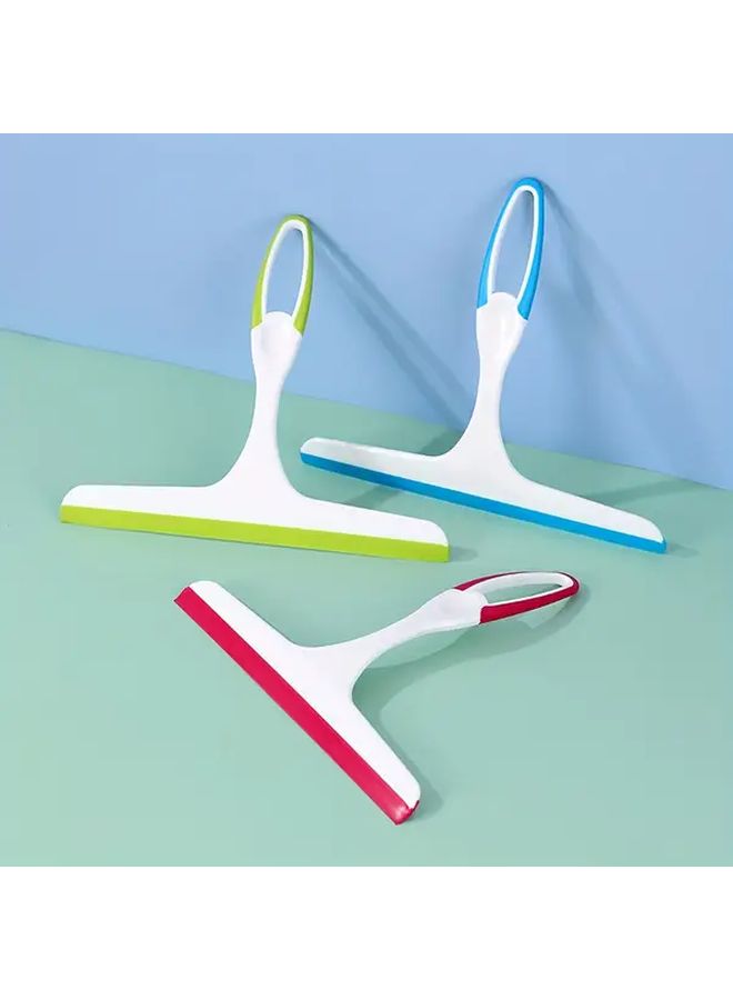 Handheld Silicone Shower Squeegee Random Color Water Removal Scraper For Glass Doors - Image 1