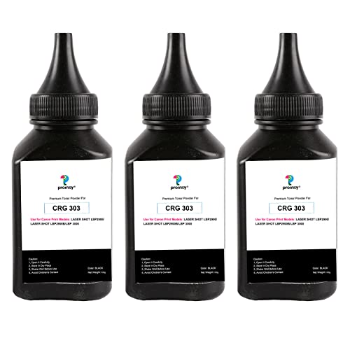 proffisy 3 Pack 303 Toner Powder CRG 303 Cartridge Powder Compatible with Canon LBP 2900, LBP 2900B, LBP 3000-100g Per Bottle - Image 1