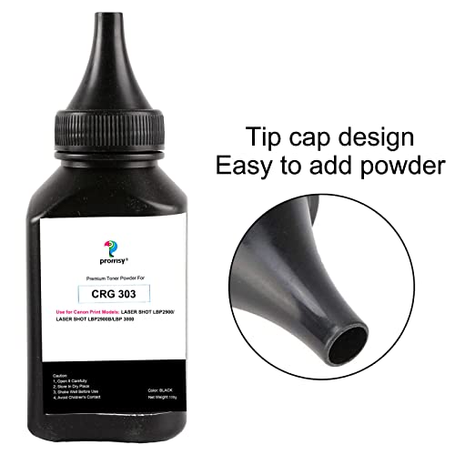 proffisy 3 Pack 303 Toner Powder CRG 303 Cartridge Powder Compatible with Canon LBP 2900, LBP 2900B, LBP 3000-100g Per Bottle - Image 3