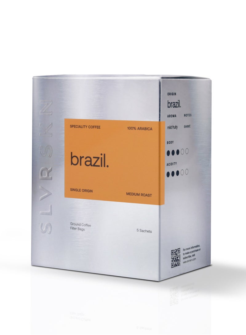 سلفر سكن قهوة فلتر برازيلى 5 اكياس 60جم