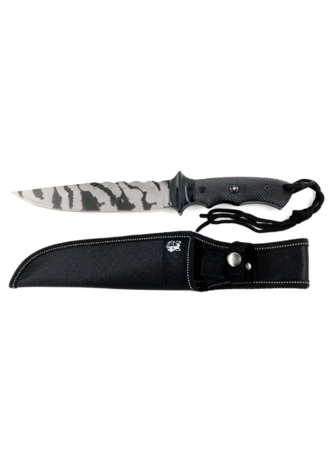 Distinctive Patterned Blade Knife for Camping with Sheath