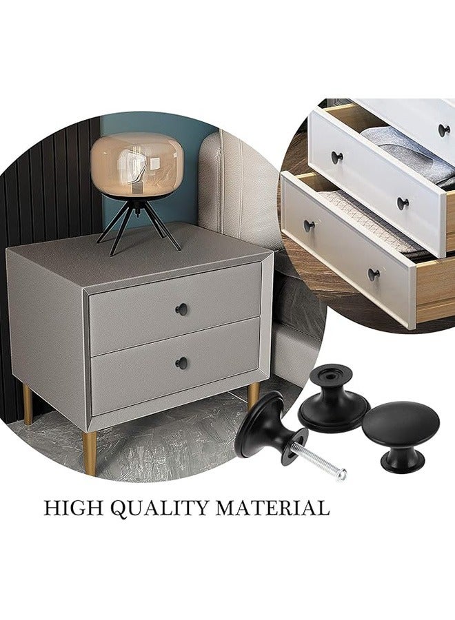Beauenty 12-piece Vintage Black Cupboard Knobs, 30mm Chic Drawer Knobs Antique Kitchen Cabinet Handles Round Furniture Door Knobs with 12 Screws for Cabinet Drawer Kitchen Bathroom Cupboard Home Office Furniture - Image 5