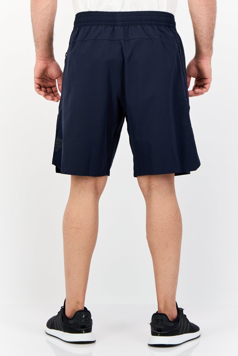 Adidas Men Sportswear Fit 9 Inseam Training Shorts, Navy - Image 3