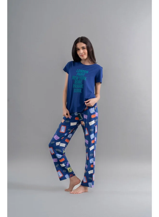 NeceSera Wanderlust Solid Modal Round Neck Top