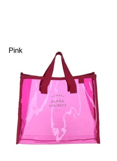Generic Waterproof Transparent Portable Jelly Bag Summer Large Capacity Handbag Shopping Beach Bag Shoulder Bag  - Image 1