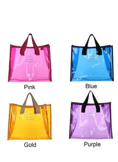 Generic Waterproof Transparent Portable Jelly Bag Summer Large Capacity Handbag Shopping Beach Bag Shoulder Bag  - Image 5