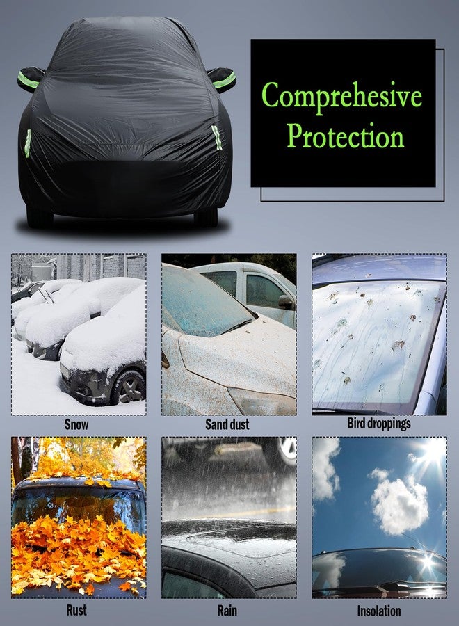 Migaven Car Cover Custom Fit for Toyota Corolla 2000-2023, Honda Civic 1991-2023, Waterproof All Weather Full Exterior Cover Rain Sun Hail Protector Car Cover with Door Zipper - Image 5