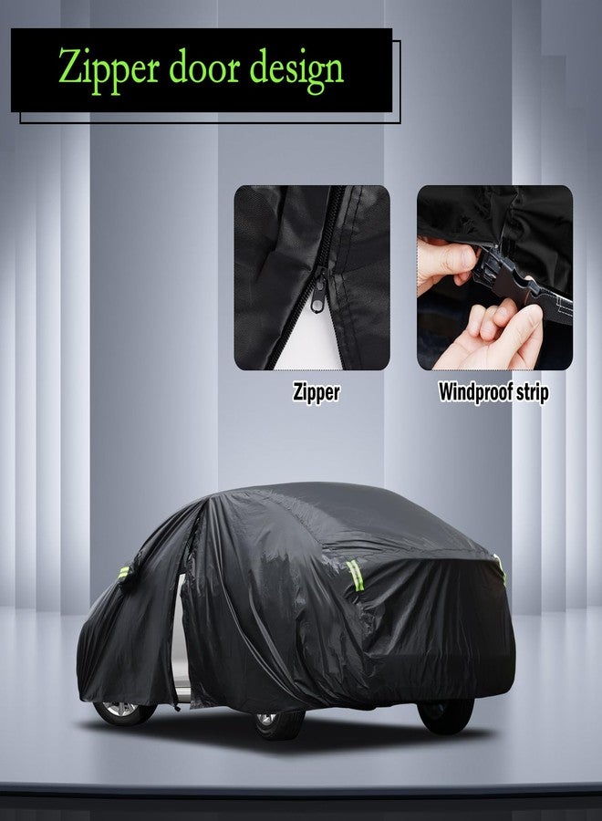 Migaven Car Cover Custom Fit for Toyota Corolla 2000-2023, Honda Civic 1991-2023, Waterproof All Weather Full Exterior Cover Rain Sun Hail Protector Car Cover with Door Zipper - Image 3