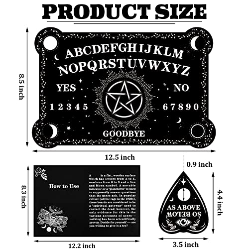 Sumind Pendulum Dowsing Divination Board Set Black Wooden Talking Board with Planchette Accessories for Birthday Party and Family Gatherings Games SuppliesPentagram Style - Image 5